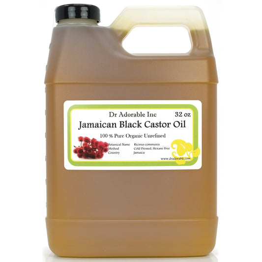 Dr Adorable Jamaican Black Castor Oil bottle showing pure, organic formula for hair nourishment