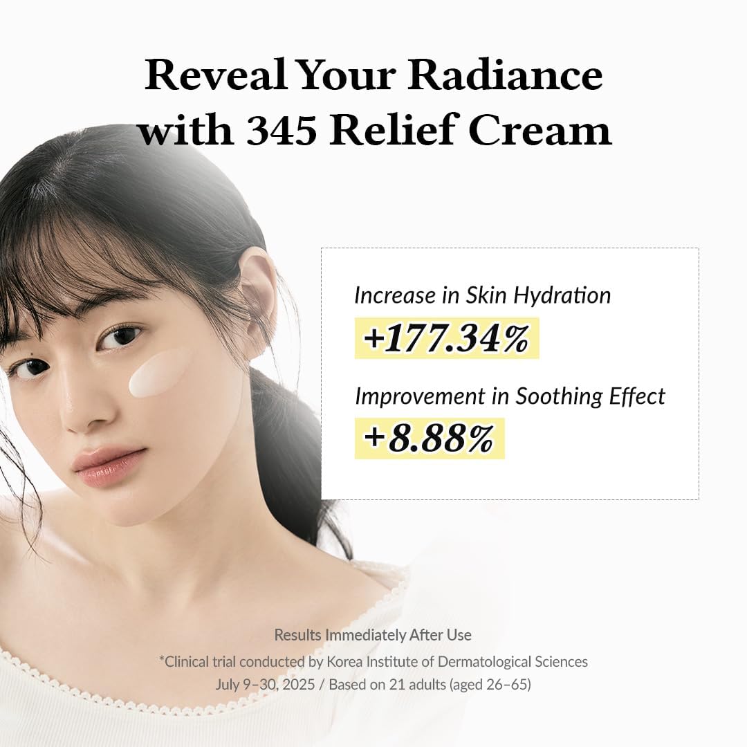 Dr.Althea 345 Relief Cream dabbed on blemish-prone areas for targeted relief.