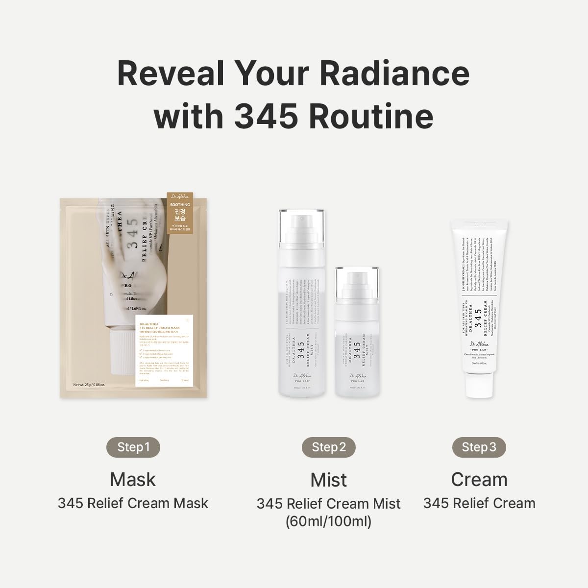 Dr.Althea product being applied on the hand for quick hydration.