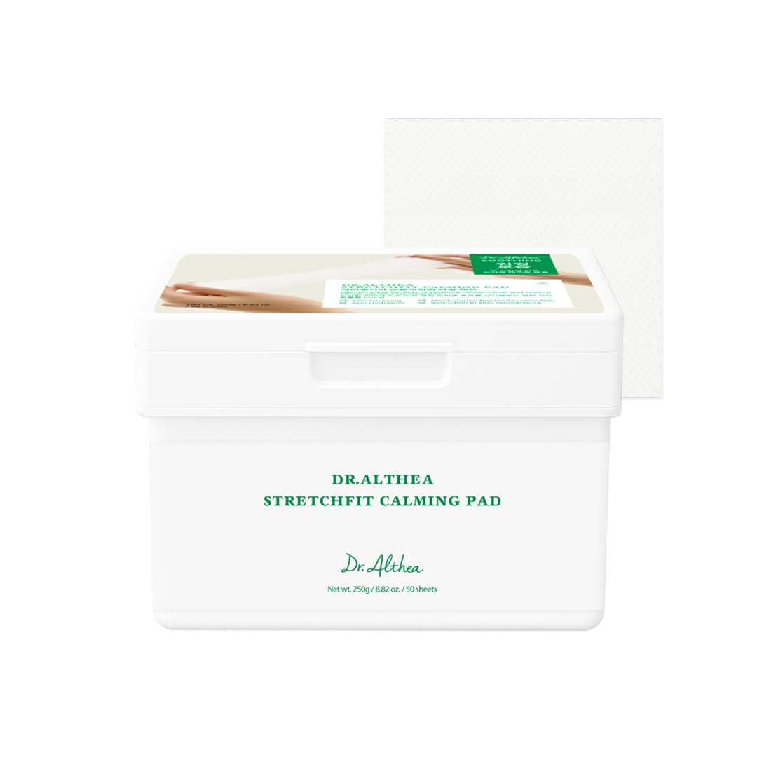 Dr.Althea StretchFit Calming Pad pack shot with vegan-certified formula for sensitive skin