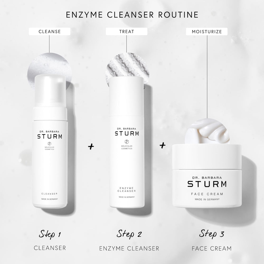 Dr. Barbara Sturm Enzyme Cleanser 2-in-1 cleanses and exfoliates gently for refined skin.