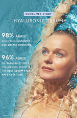 Dr. Barbara Sturm Hyaluronic Serum Purslane ingredient close-up emphasizes antioxidant protection.