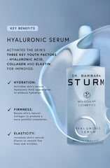 Dr. Barbara Sturm serum texture close-up demonstrates glossy consistency ready for quick absorption.