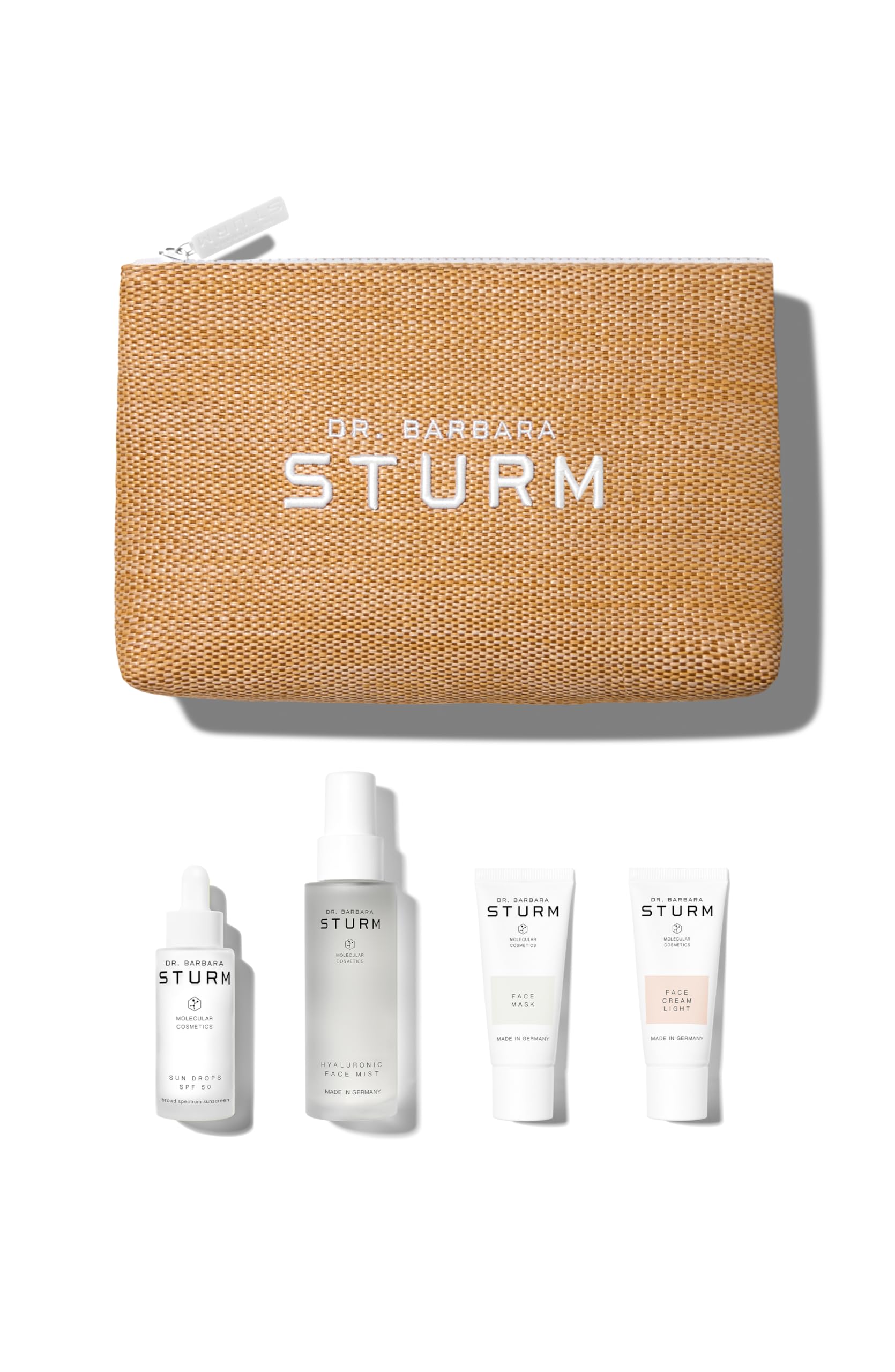 Dr. Barbara Sturm Sun Drops SPF50 bottle provides lightweight, broad-spectrum protection for daily skin care.