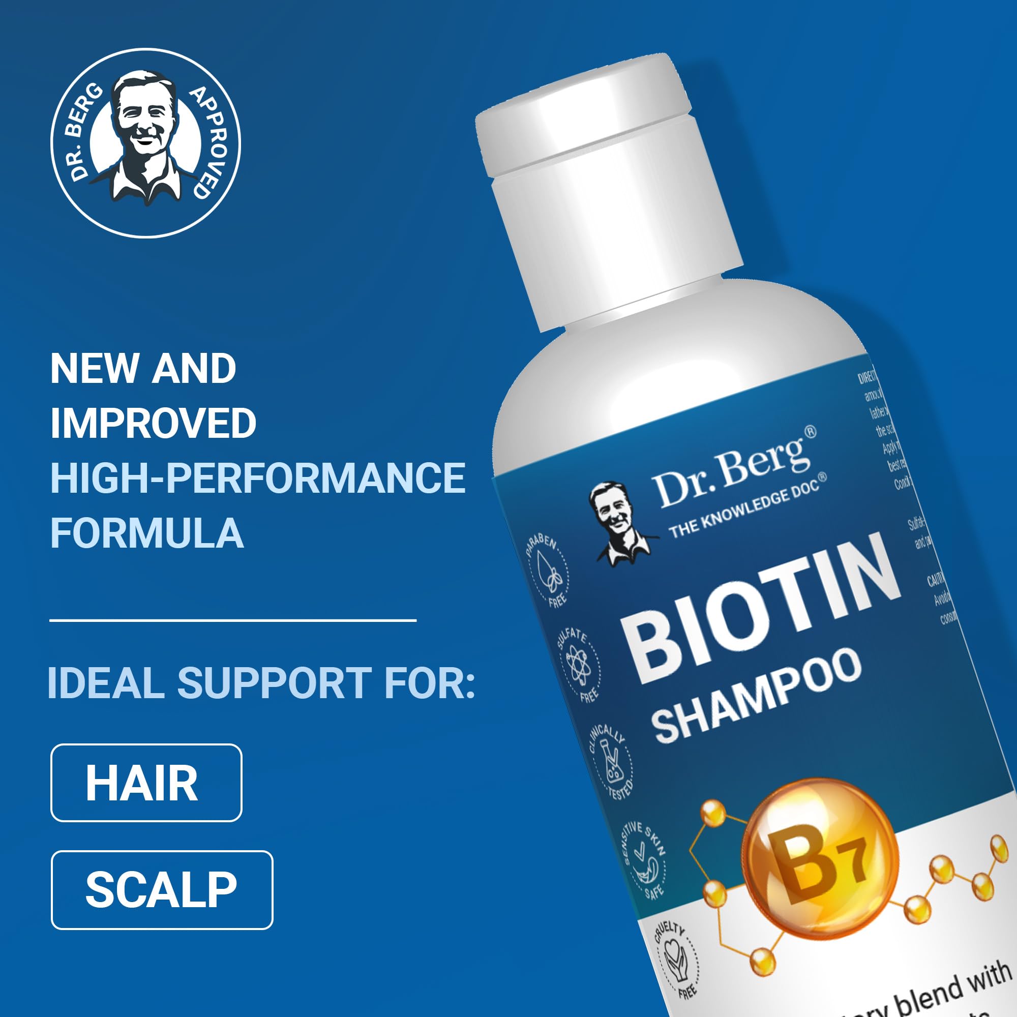 Ingredients close-up featuring biotin, argan oil, and botanicals for nourished strands.