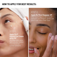 Brightened, refreshed under-eye appearance after using the two-step system.