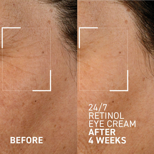 Dr. Brandt Bright This Way eye cream dab applied on orbital bone for smooth lines