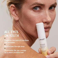 Daily use of Dr. Brandt Bright This Way Eye Cream hydrates and smooths the under-eye area
