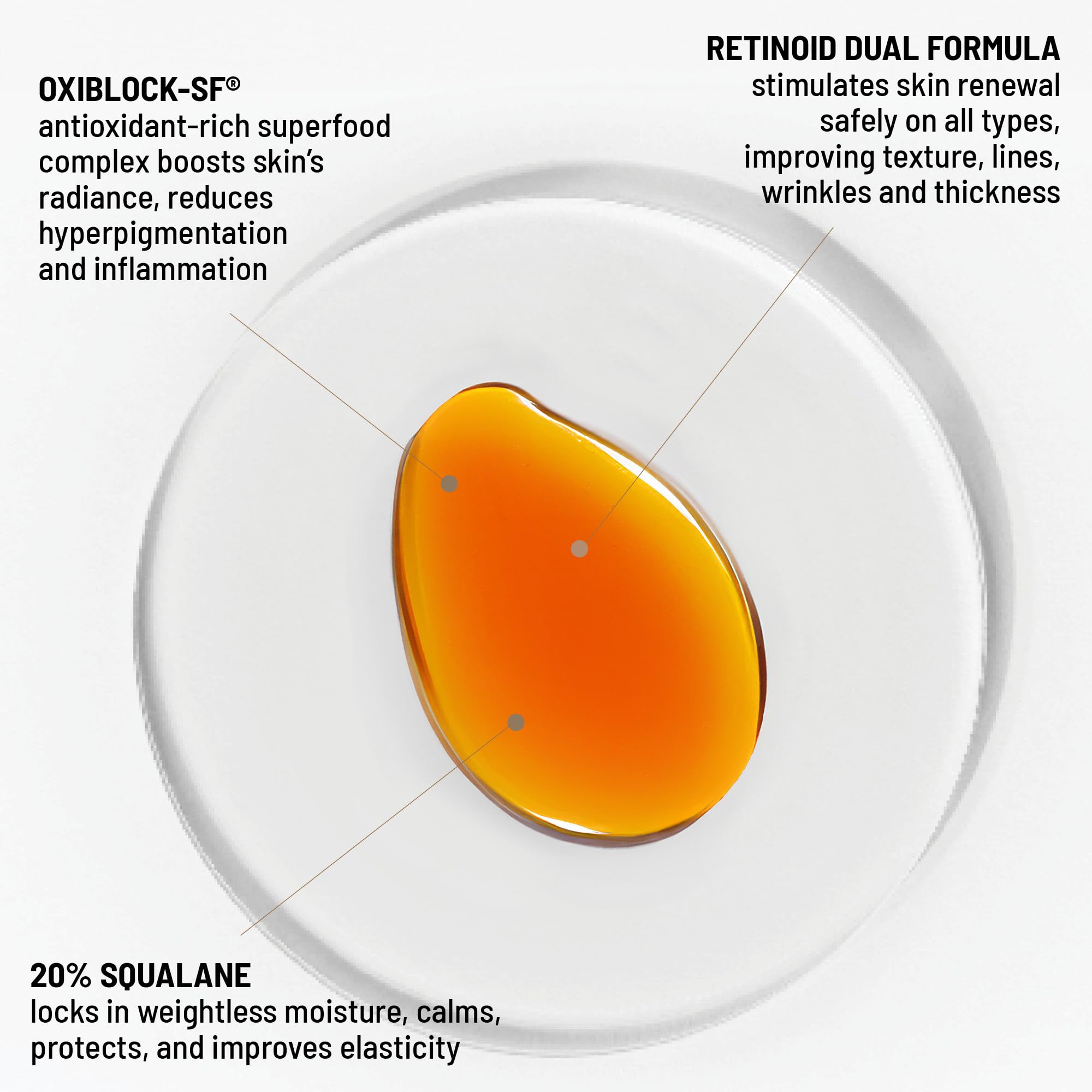 Dr. Brandt Bright This Way Glow Overnight Oil before and after concept.