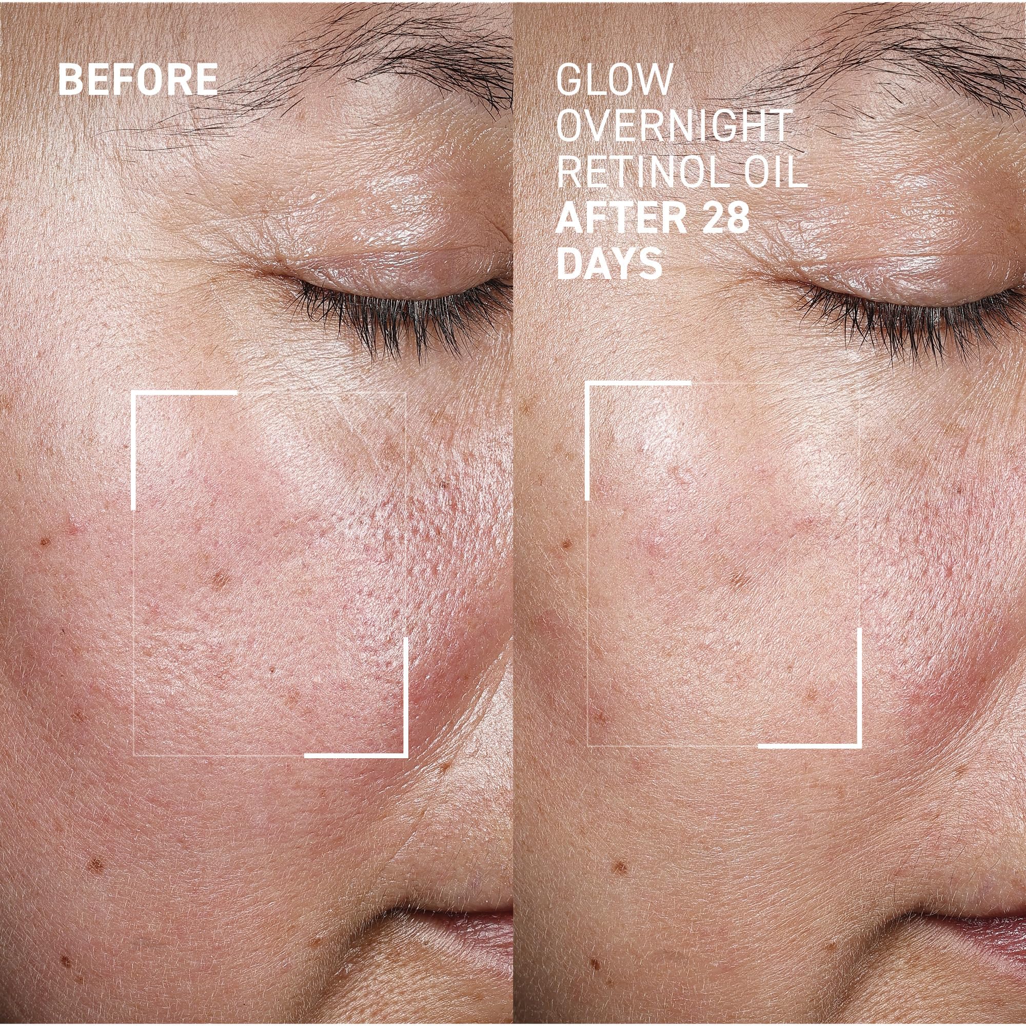 Dr. Brandt Bright This Way Glow Overnight Oil drop on skin for renewed texture.