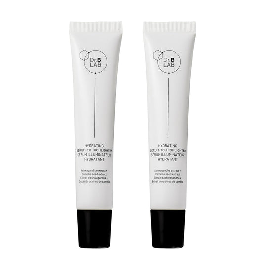 Dr. Brandt Dr. B Lab Hydrating Serum-to-Highlighter bottle pour shows hydrating glow