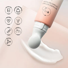 Cooling effect of Dr. Brandt iD-STRESS eye gel on the eye area.