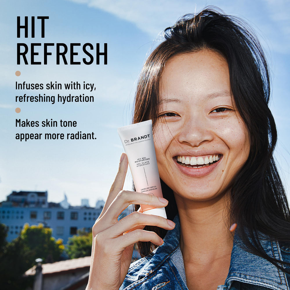 Cooling swirl gliding onto skin with iD-STRESS gel moisturizer
