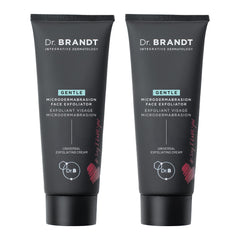 Dr. Brandt Renewing Face Exfoliator packaging offers a convenient 2-pack for at-home spa routines.