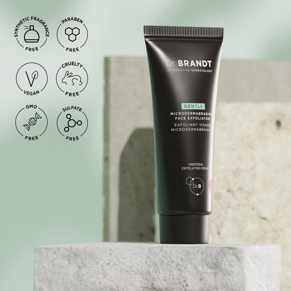 Dr. Brandt Renewing Face Exfoliator suits all skin types, even sensitive.