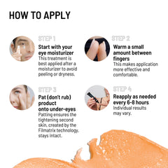 Dr. Brandt Needles No More Baggage warm-between-fingers activates gel transition.