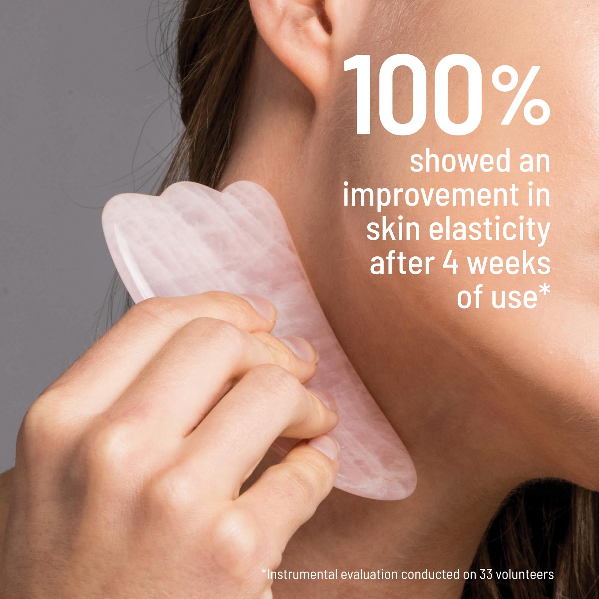 Dr Brandt pea extract supports elasticity and firmness in the neck.