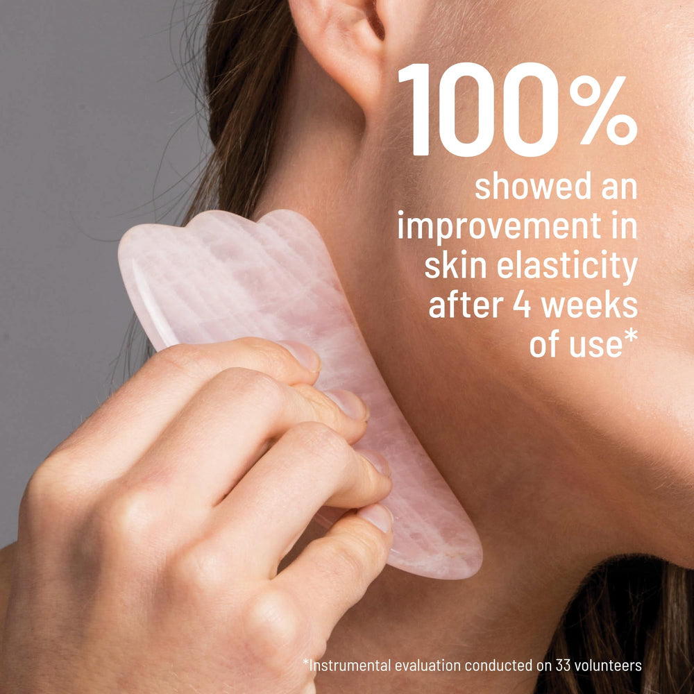 Dr Brandt pea extract supports elasticity and firmness in the neck.