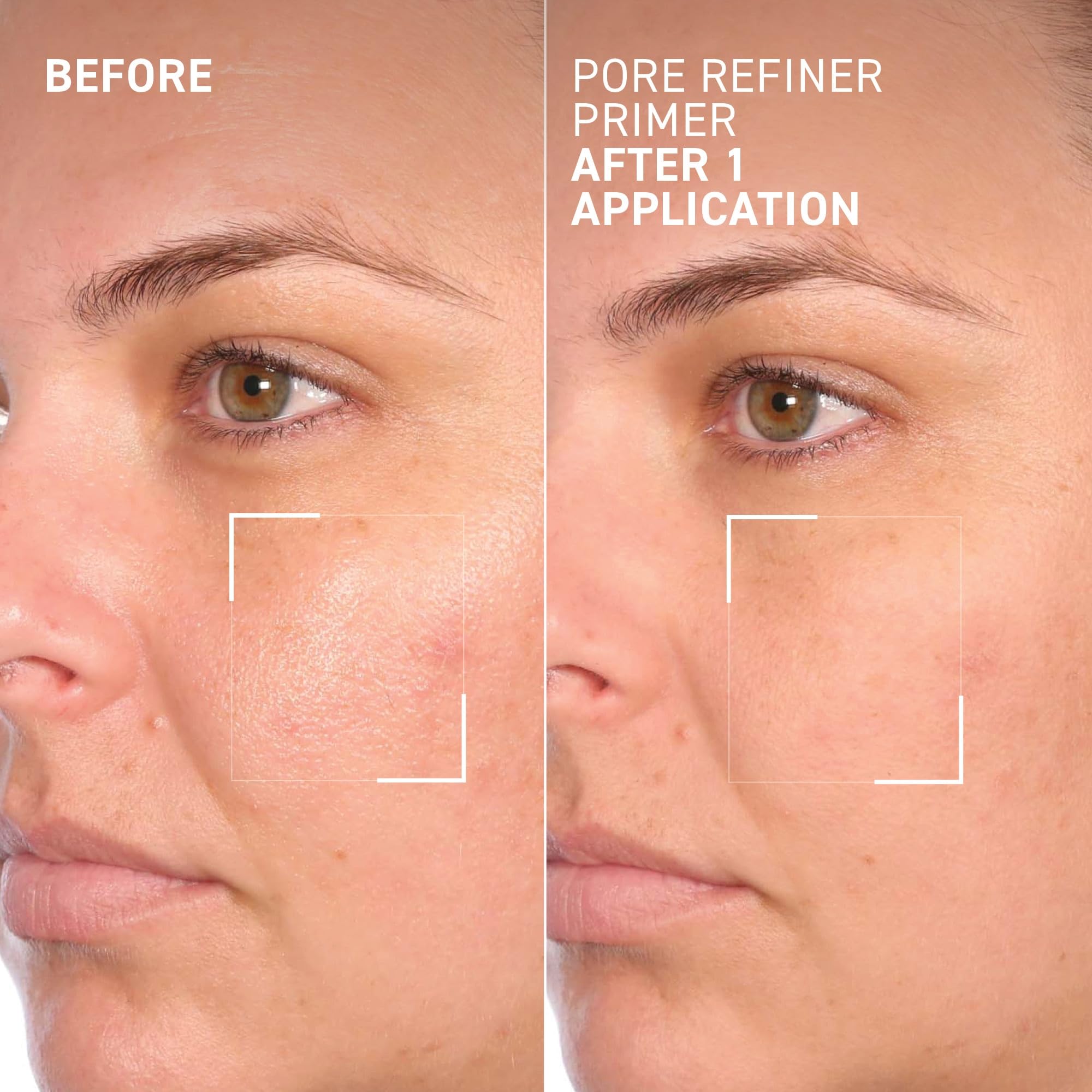Dr. Brandt Pores No More Primer texture swatch demonstrates pore-minimizing blur.