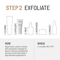 Nightly routine with moisturizer after exfoliation.