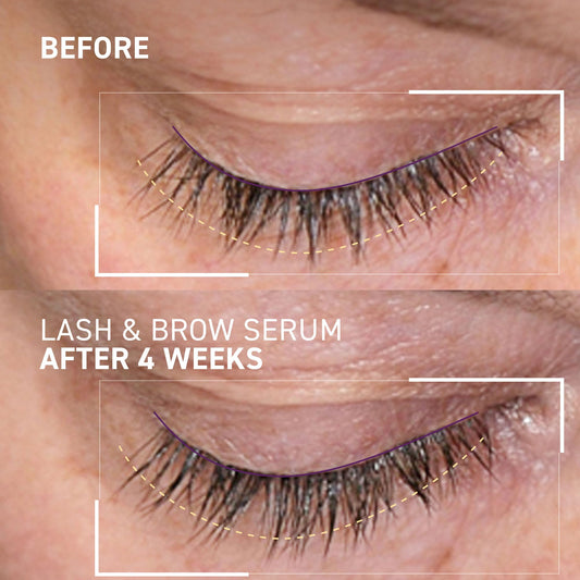 Dr. Brandt Lash & Brow Serum applicator wand along lash line