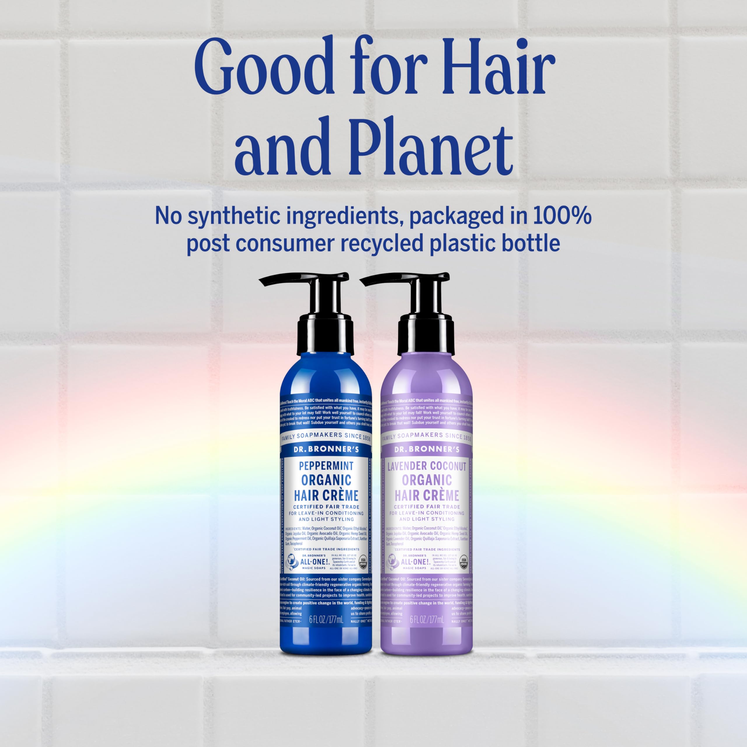 Dr. Bronner's Organic Hair Crème Lavender Coconut scalp nourishment in hair care routine