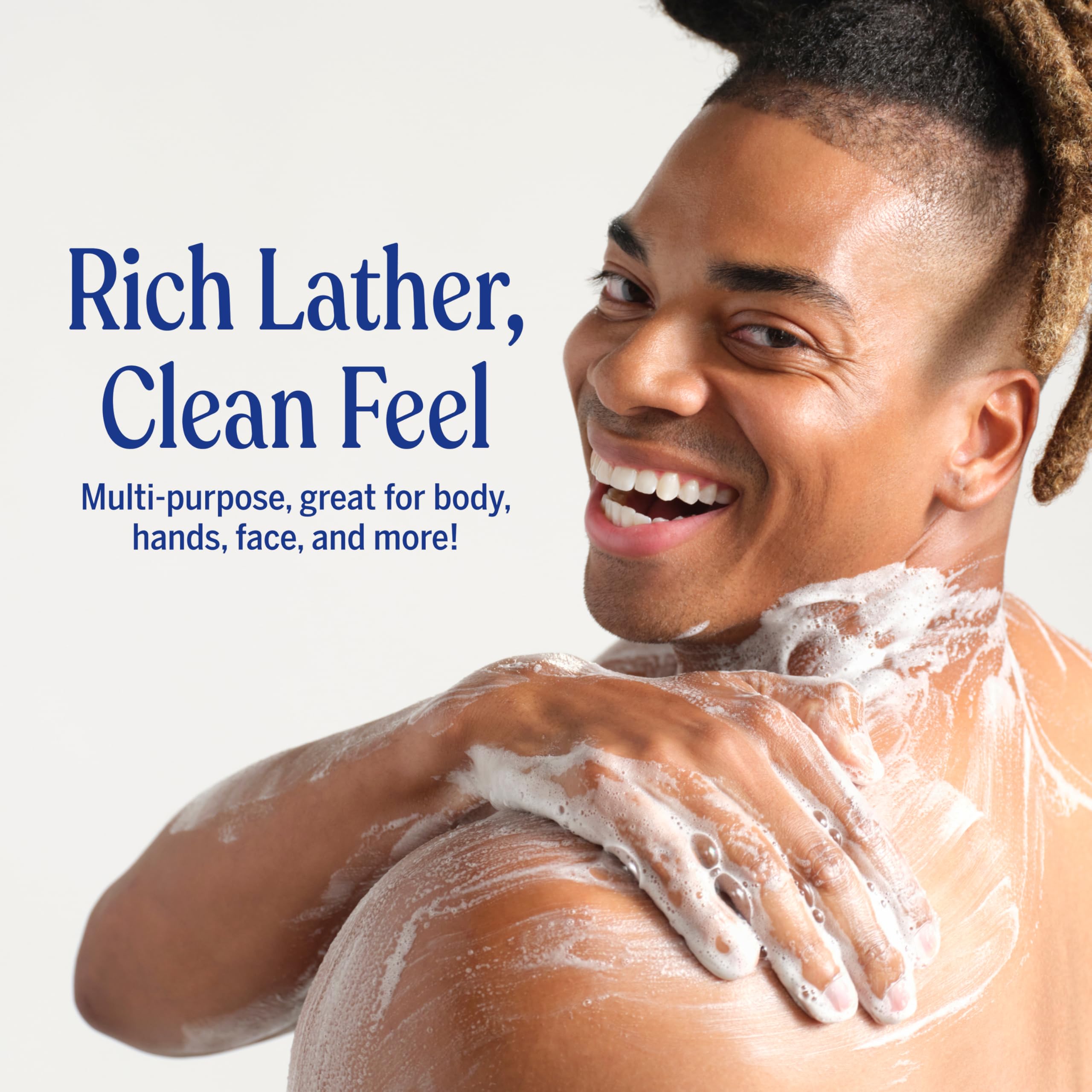 Organic oils and fair-trade ingredients in Dr. Bronner's formula.