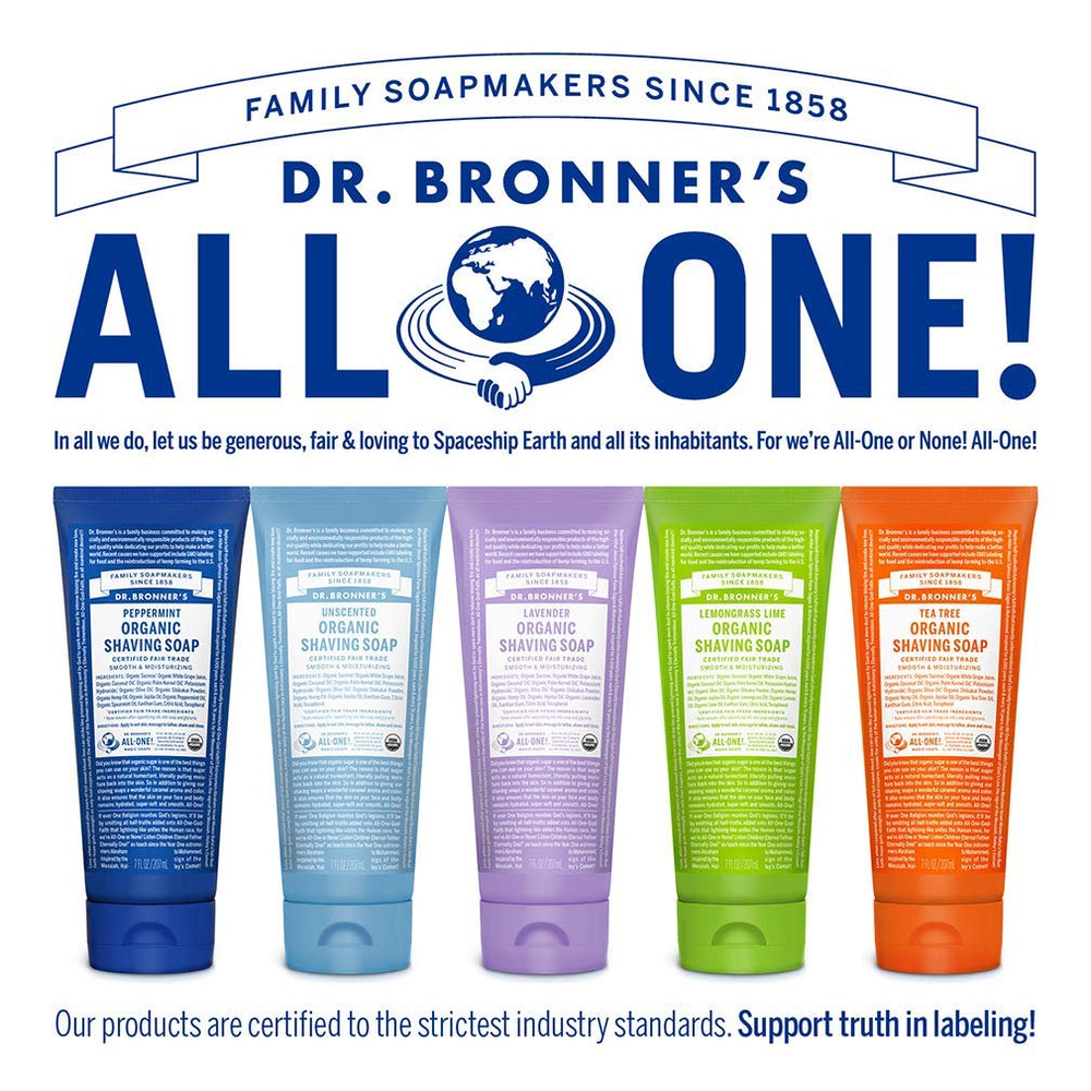 Dr Bronners organic sugar and shikakai ingredients label
