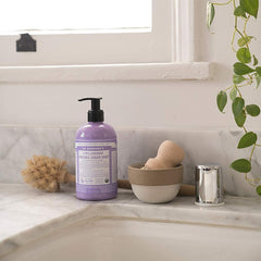 Dr. Bronner's Lemongrass Sugar Soap bottle with bright, uplifting scent.