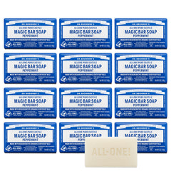 Dr. Bronner's peppermint bar lather delivers refreshing cleansing for skin and hair.