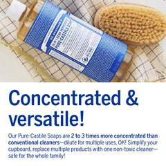 Dr. Bronner's peppermint Pure-Castile lather on kitchen surfaces.