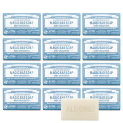 Dr. Bronner's Pure-Castile Baby Unscented bar for gentle skin cleansing