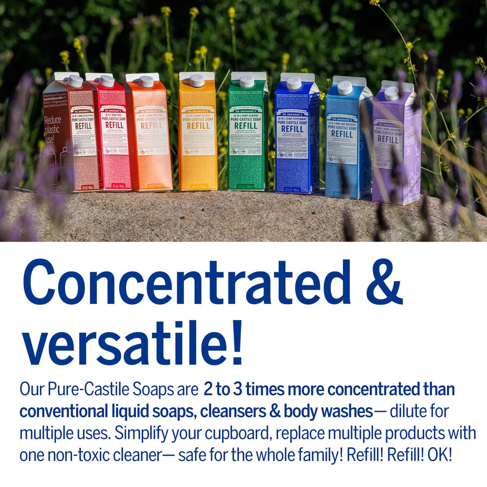 Refill carton showing 86% plastic reduction for eco-friendly packaging