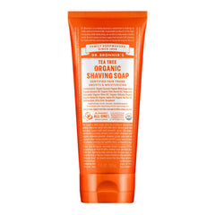 Dr. Bronner's Tea Tree Shave Gel bottle 7oz for smooth, hydrated shaving.
