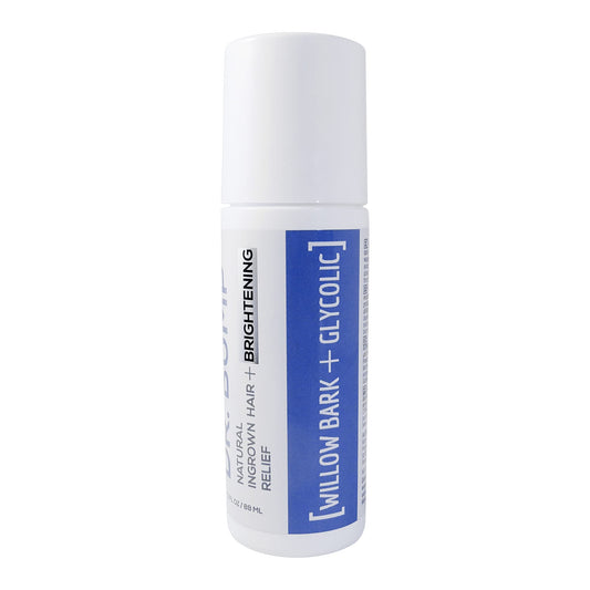Applying Dr. Bump Waxness Roll-On to post-wax skin for comfort
