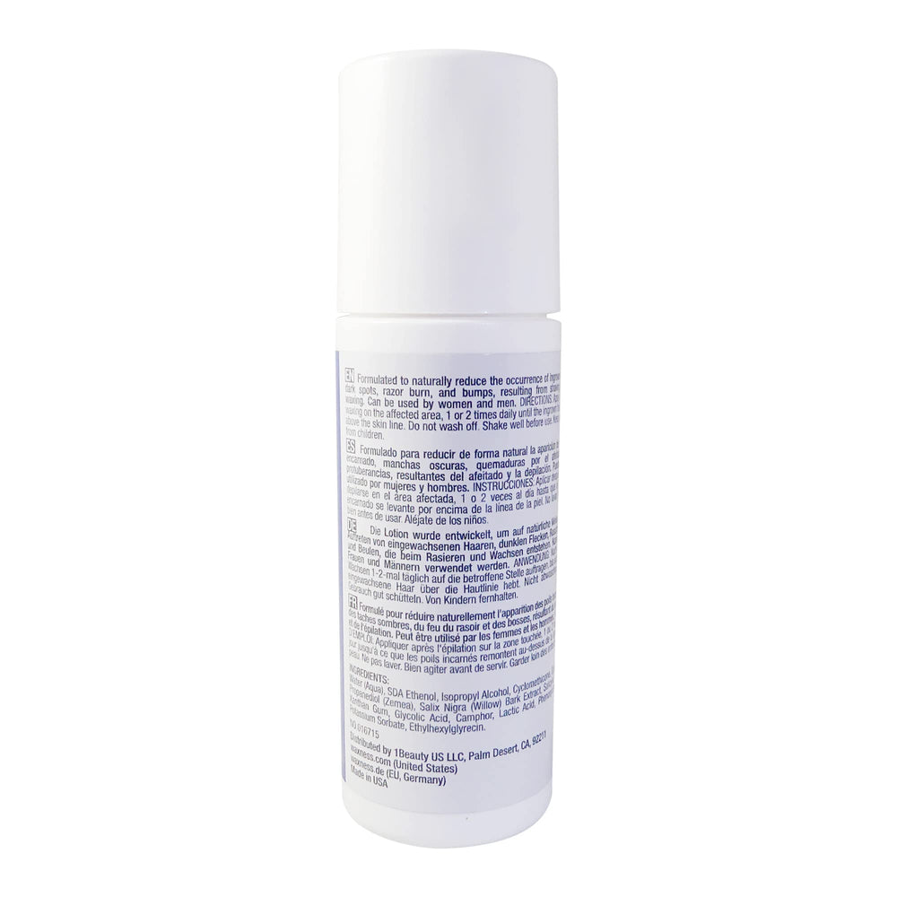 Ingredients label featuring willow bark and acids for gentle exfoliation