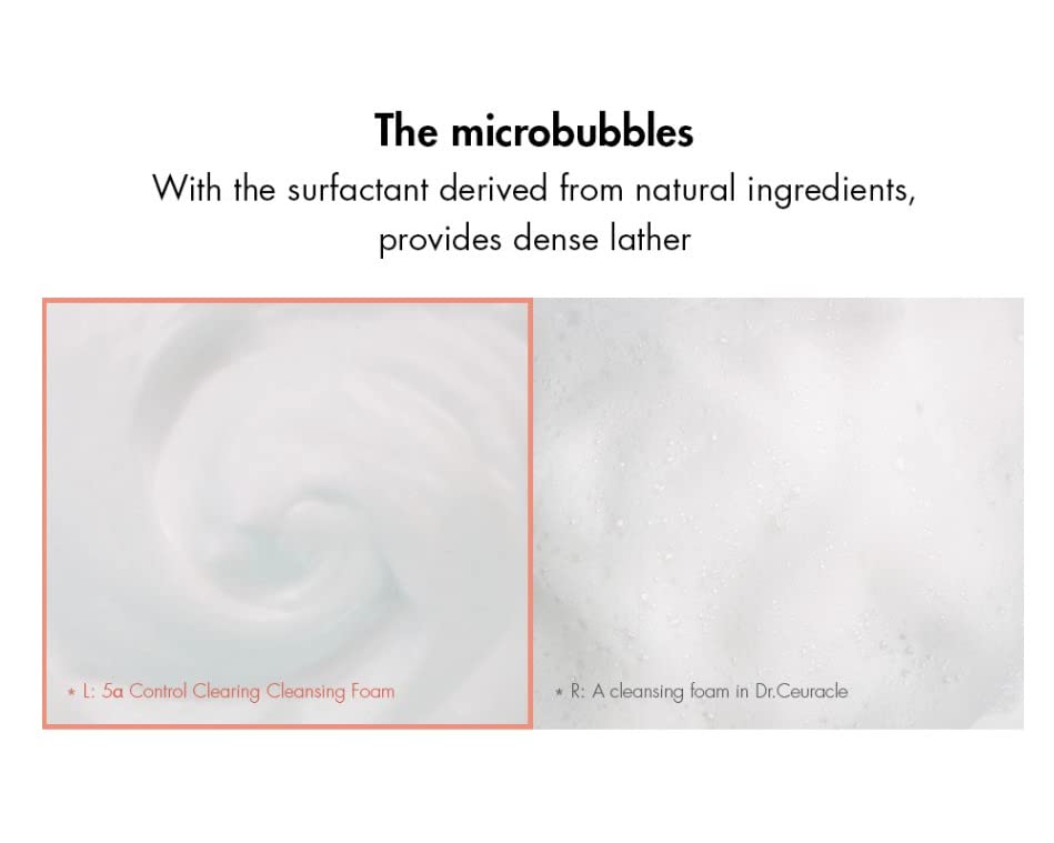 Dr.Ceuracle 5α Control cleansing foam foam swirls to purify pores