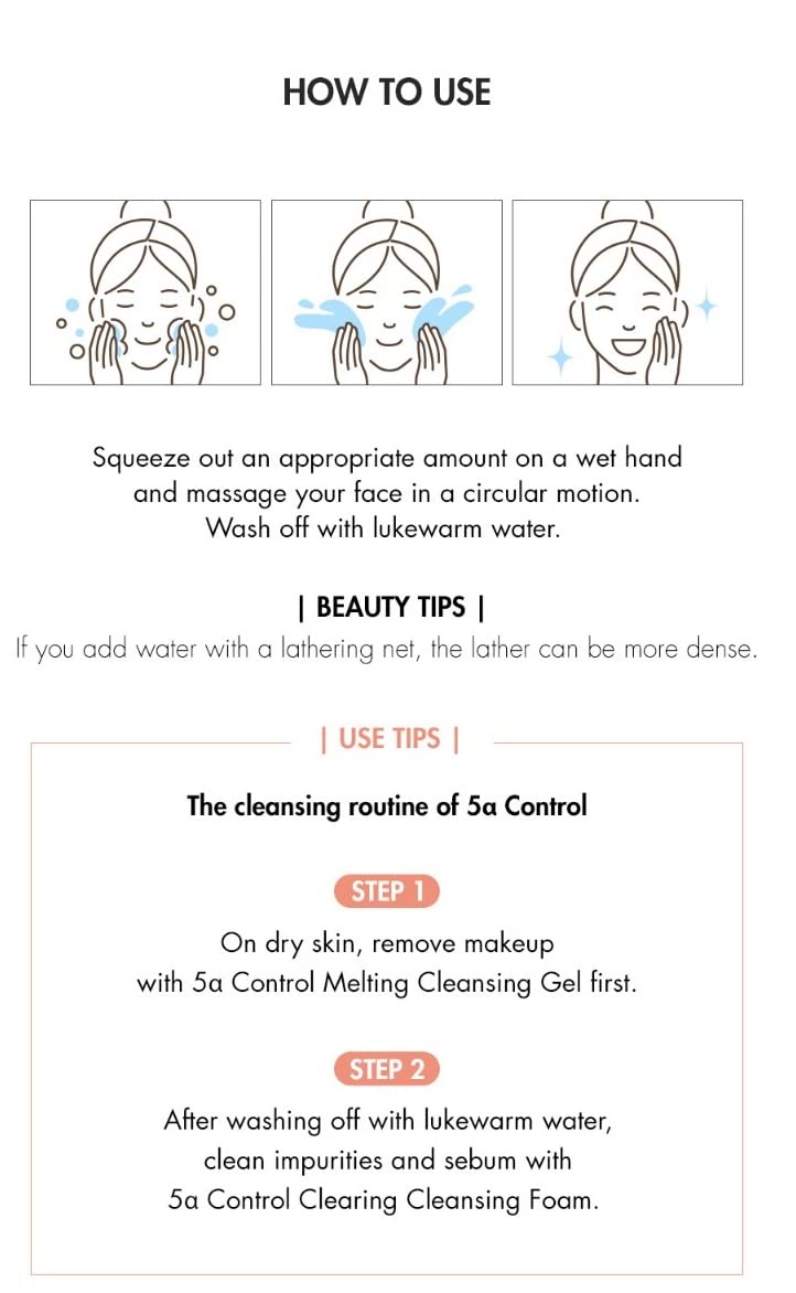 Dr.Ceuracle 5α Control cleansing foam dispensing pump delivering daily cleansing