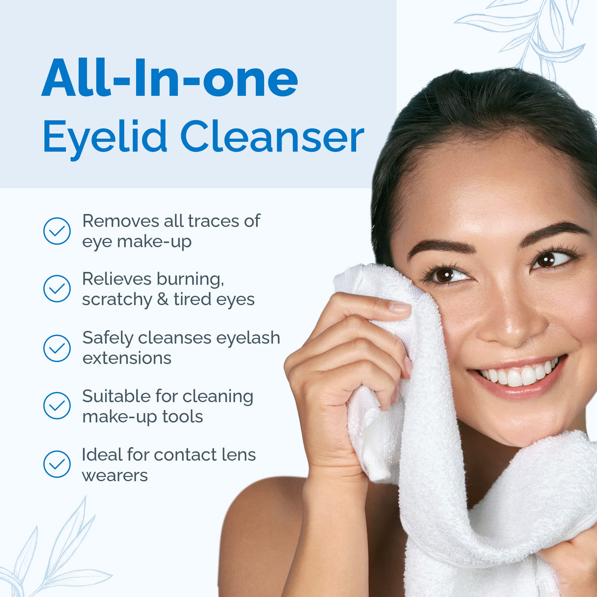 Eyelids and lashes prepping for extensions and microblading scene