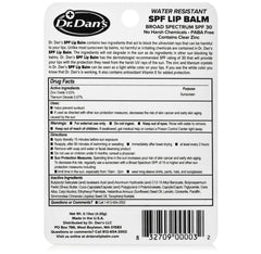 Dr. Dan's SPF 30 lip balm travel-friendly packaging for daily use.