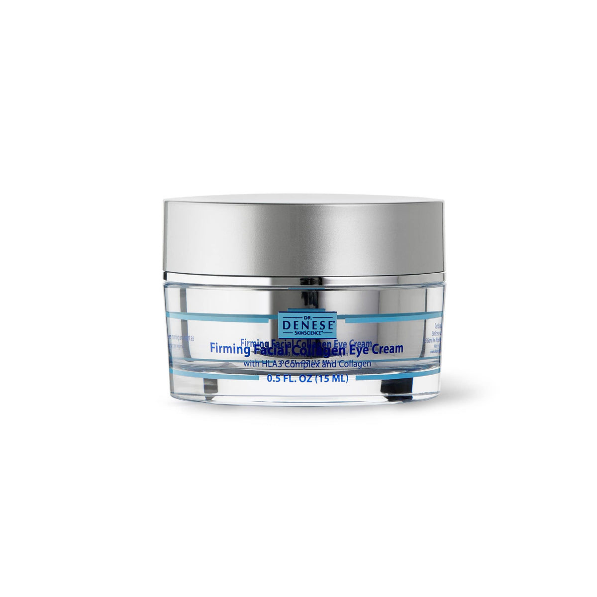 Dr. Denese SkinScience Firming Eye Cream travel-size packaging for on-the-go hydration.