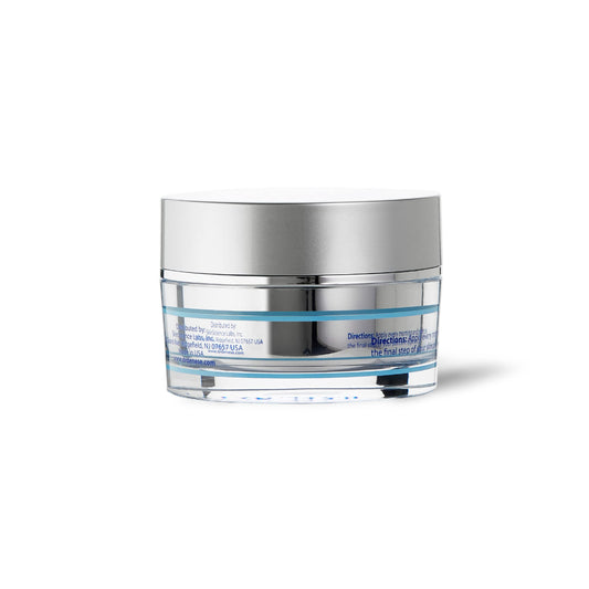 Dr. Denese SkinScience Firming Eye Cream tube close-up showing creamy, smooth texture.