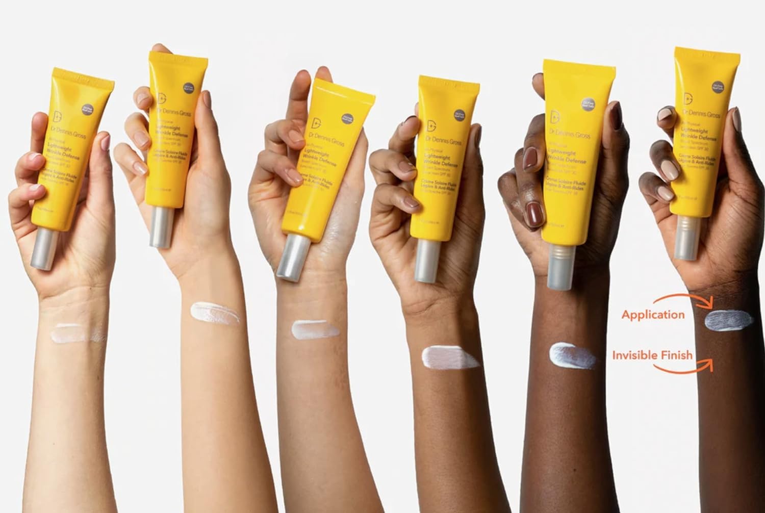 Dr Dennis Gross All-Physical sunscreen layered under makeup for smooth base.