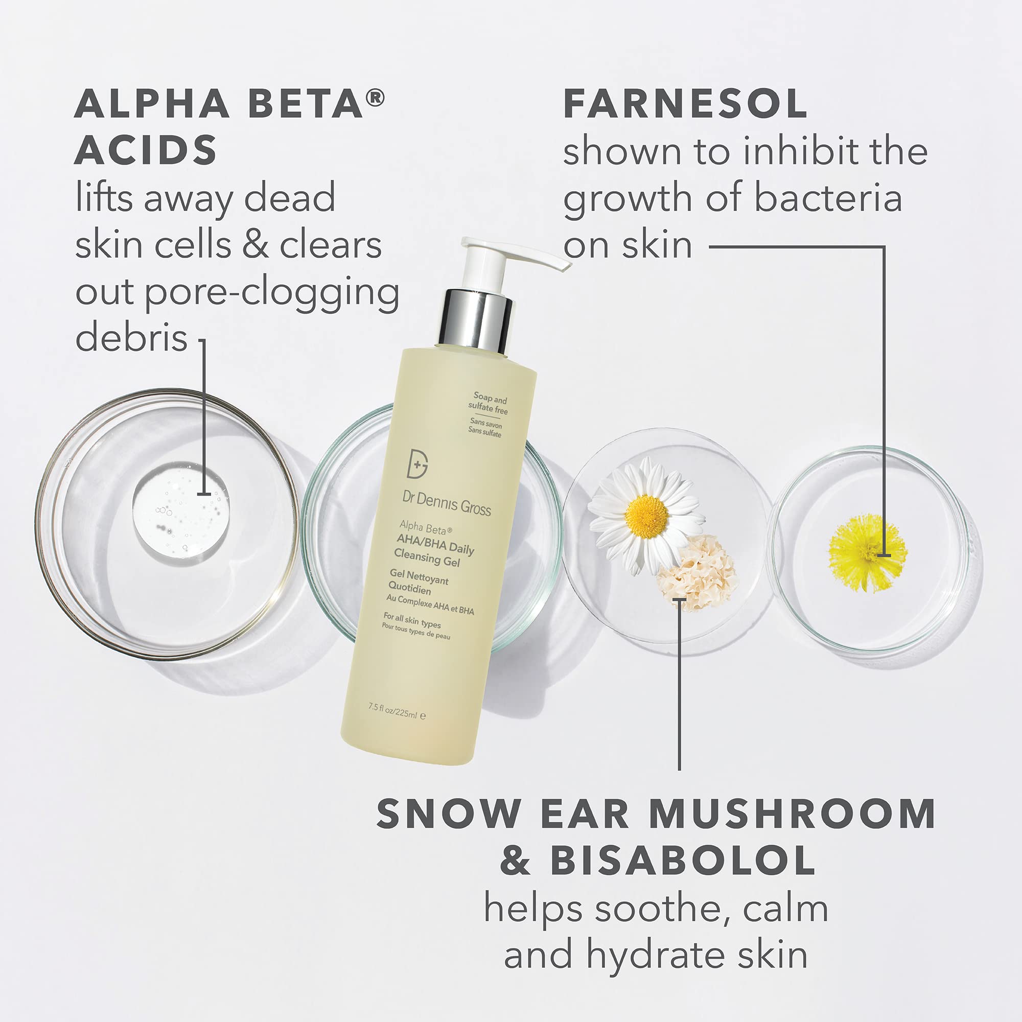 Foaming lather from the Alpha Beta cleanser demonstrates daily cleansing action.