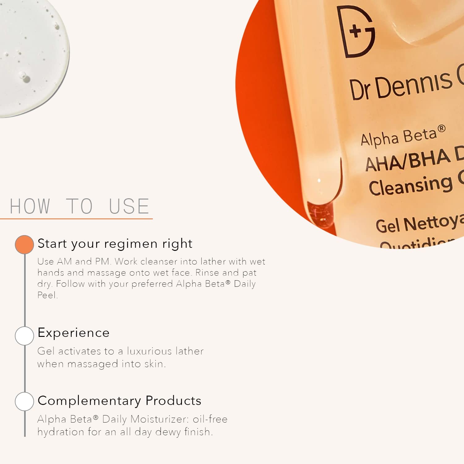Gel-to-foam texture close-up highlighting a pore-minimizing look.