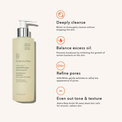Soft, clean skin texture after cleansing with Dr Dennis Gross.