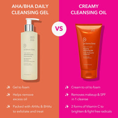 Dr Dennis Gross cleansing oil leaves a radiant finish after rinsing.