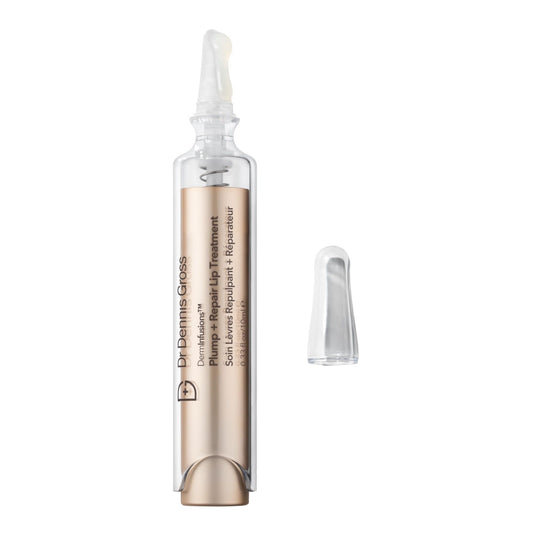 Dr Dennis Gross DermInfusions clear lip treatment bottle pump delivers immediate plump results