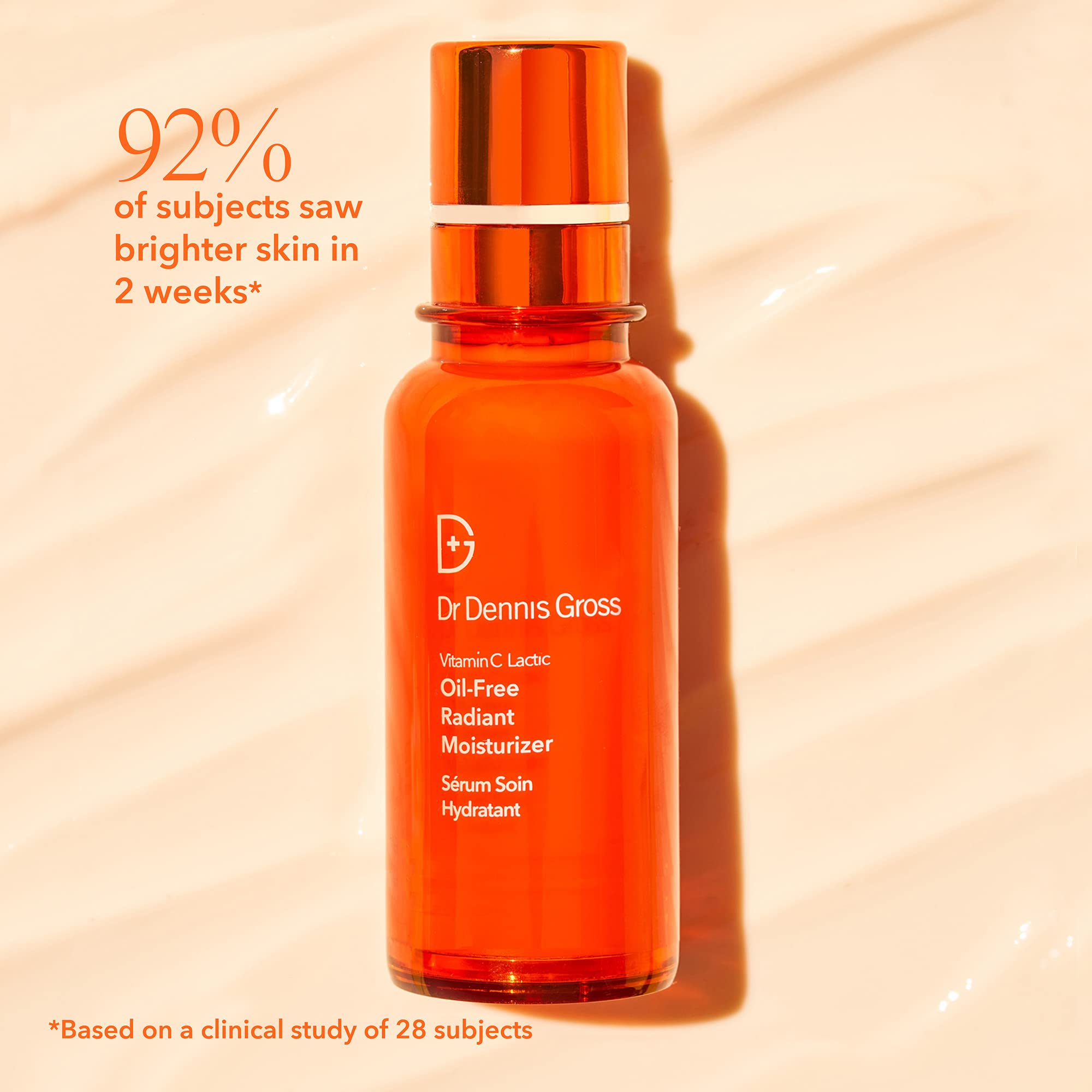 Dr Dennis Gross VitC+Lactic key ingredients panel highlights Vitamin C and Niacinamide