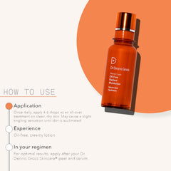 Dr Dennis Gross VitC+Lactic packaging emphasizes vegan, cruelty-free quality